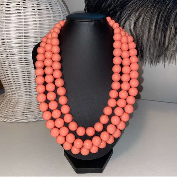 Vintage Jewelry - Vtg Triple Strand Beaded Necklace